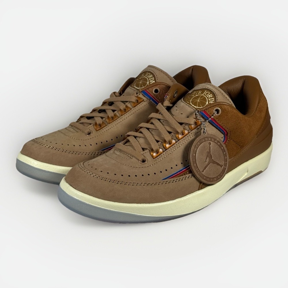 Air‎ Jordan 2 Low 'Two 18 Detroit' Brown Rocky Tan NEW men's 7.5 Nike 0227